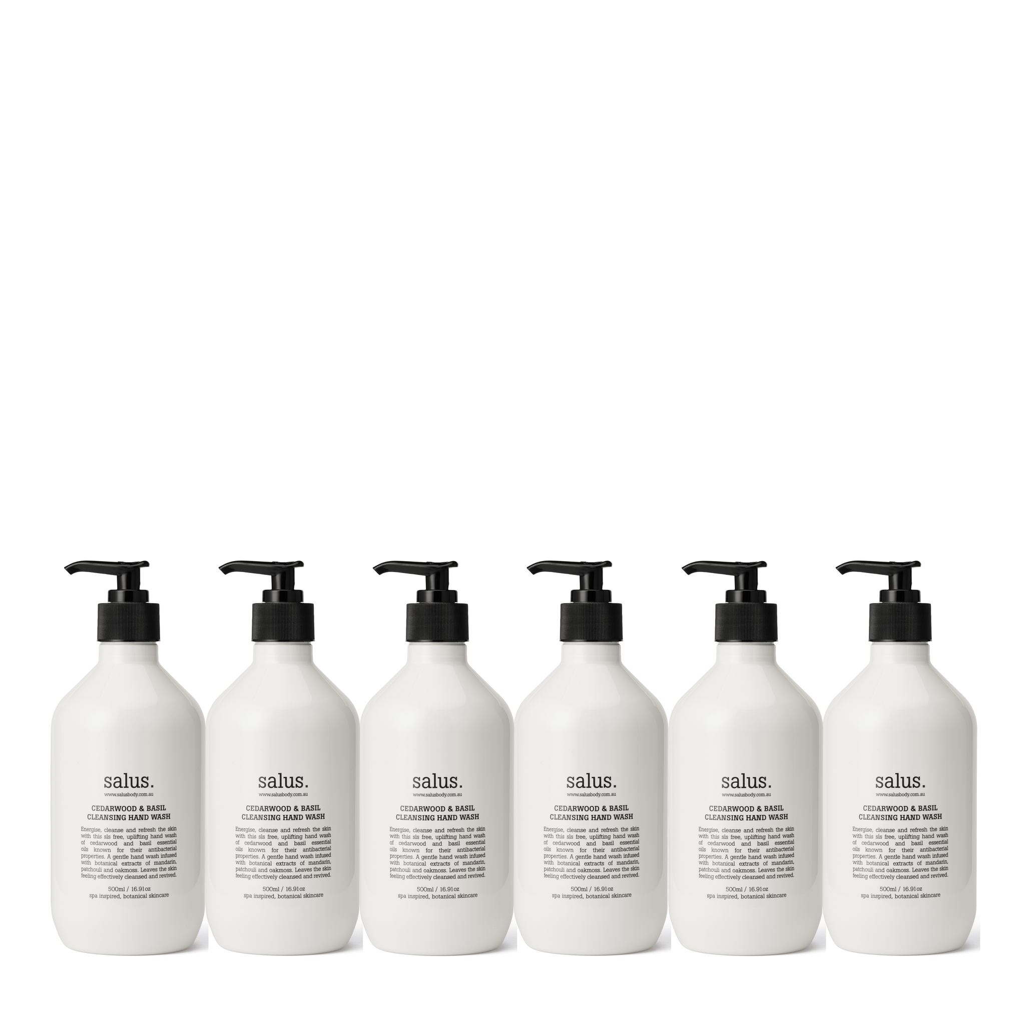 Hand Wash, Cedarwood & Basil – 6 Pack